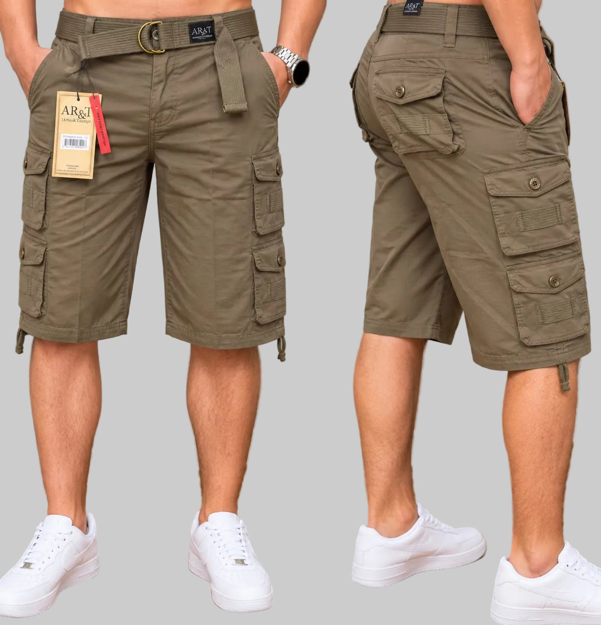 Bermuda Cargo con Cinturón – Hombre