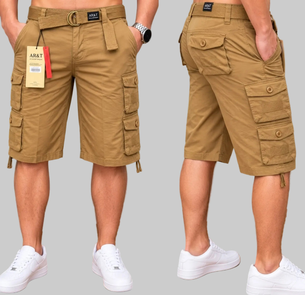 Bermuda Cargo con Cinturón – Hombre
