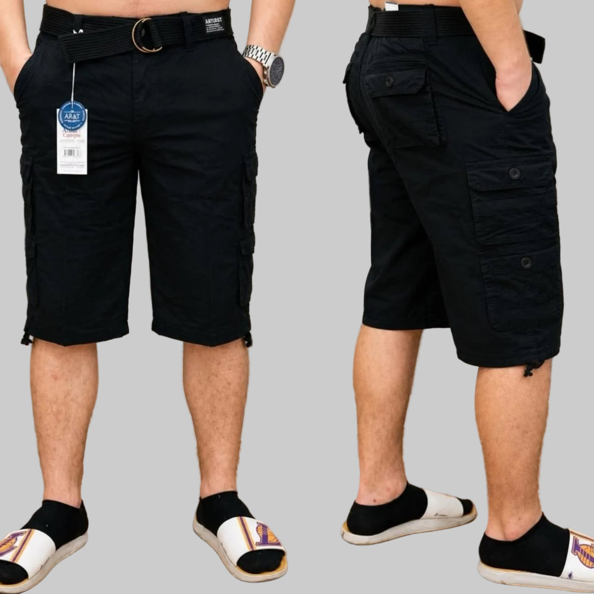 Bermuda Cargo con Cinturón – Hombre