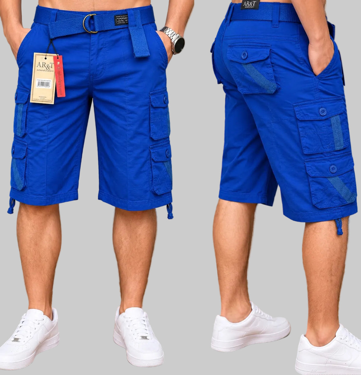 Bermuda Cargo con Cinturón – Hombre