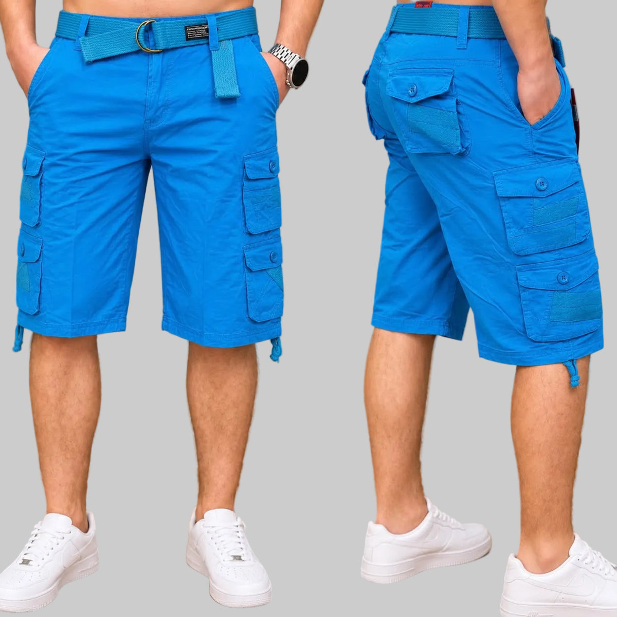 Bermuda Cargo con Cinturón – Hombre