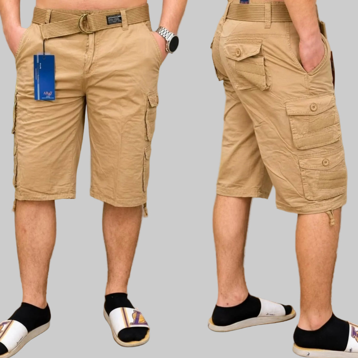 Bermuda Cargo con Cinturón – Hombre